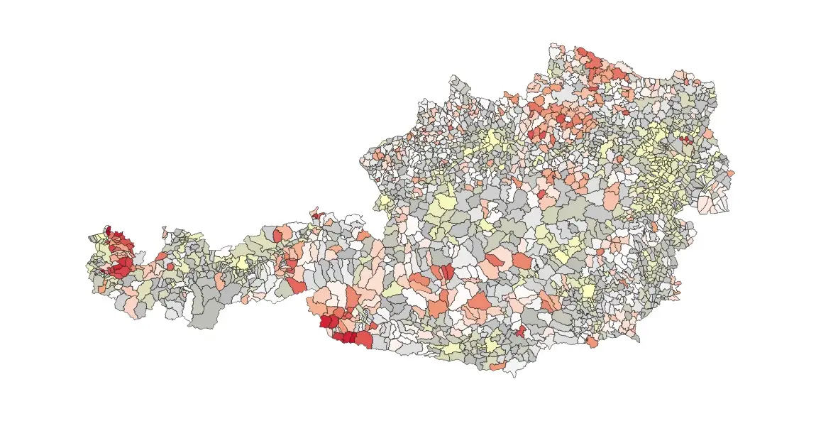 Farmers (comparison to federal state) in Austria